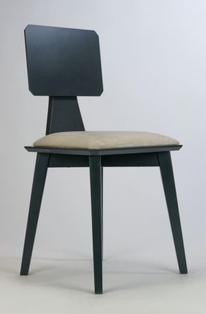 silla de comedor tapizada Negro metal / Brunei tostado
